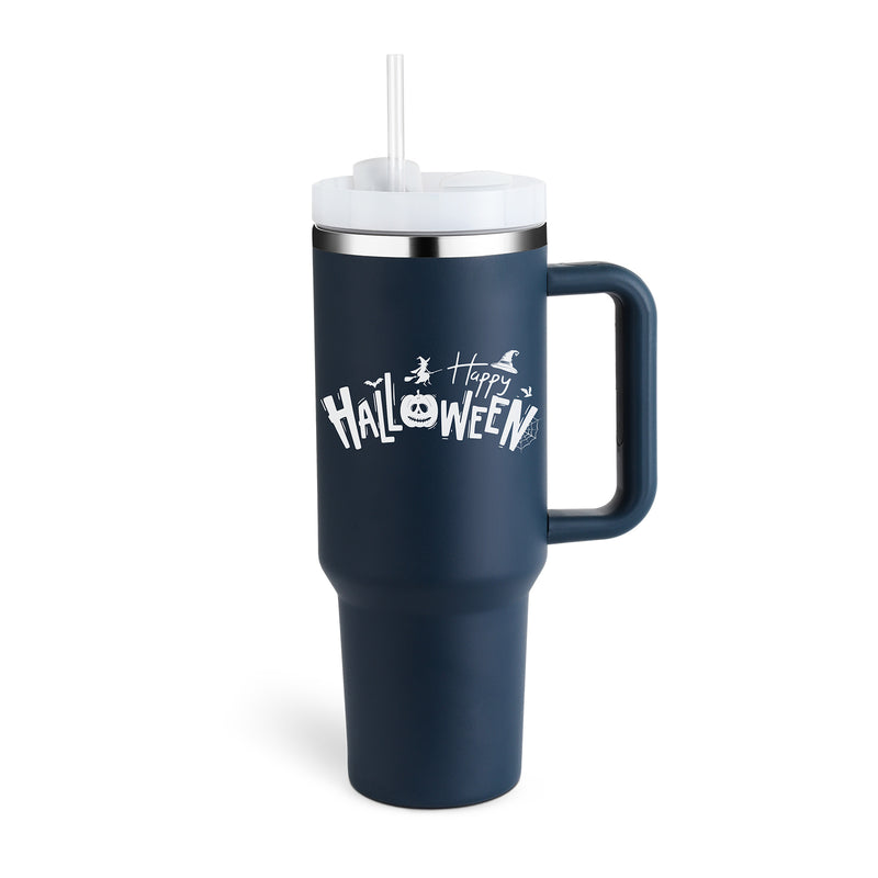 40 Oz Tumbler With Handle Straw Vacuum Coffee Cup Tumbler