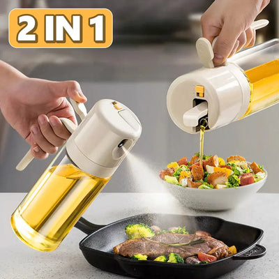 2 In 1 Oil Sprayer Bottle BBQ Cooking Oil Dispenser - Image #1