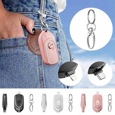 2 In 1 Mini Keychain Power Bank Keyring - Image #1